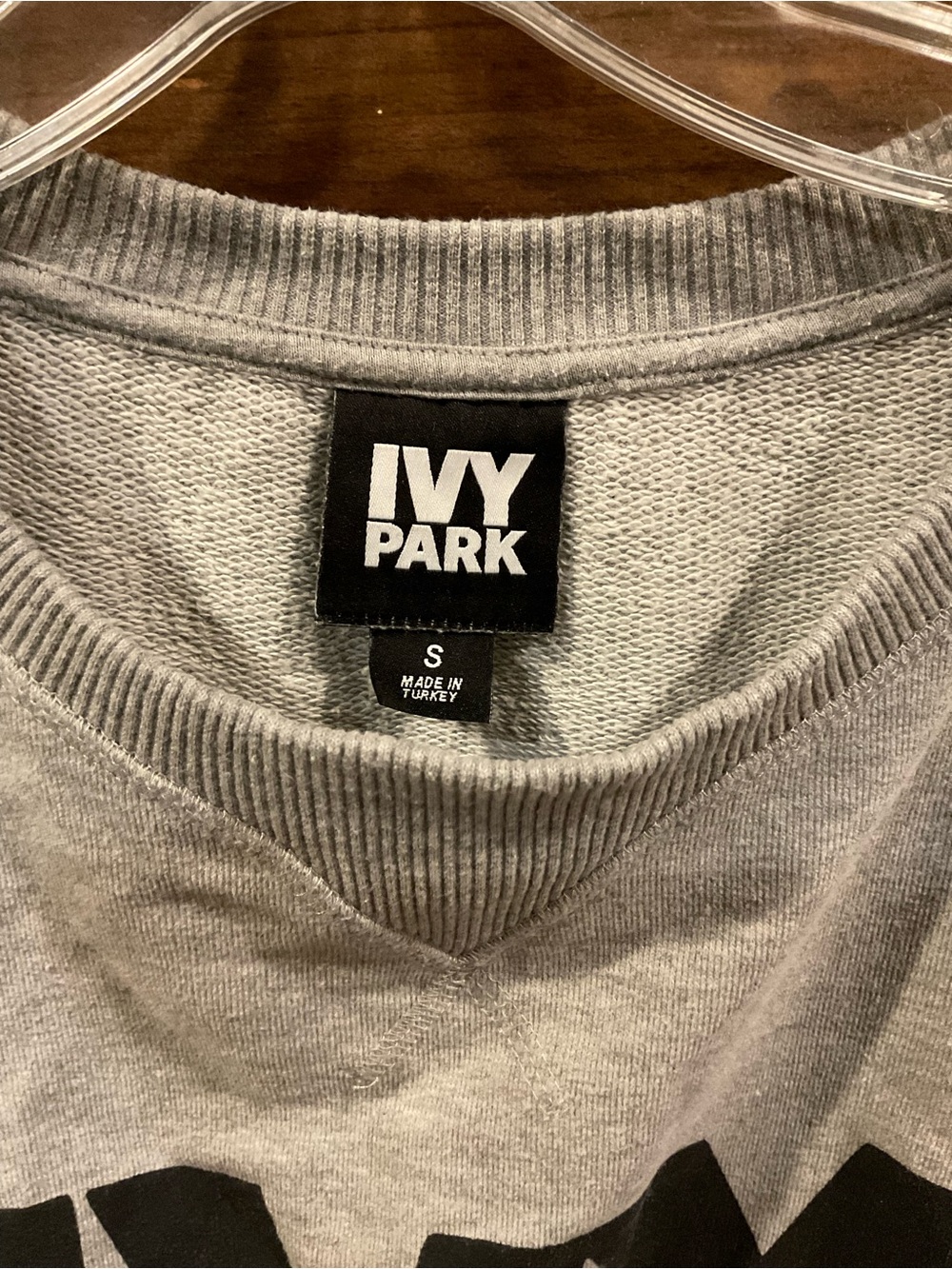 Ivy Park Women’s Crewneck Sweatshirt Oversized - Gray size Small - Picture 2 of 5